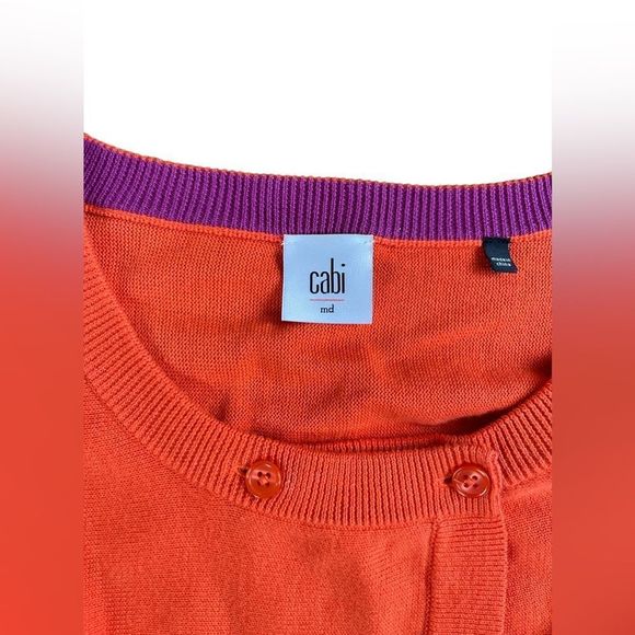 CAbi Vibrant Orange Cropped Sweater - Picture 4 of 5